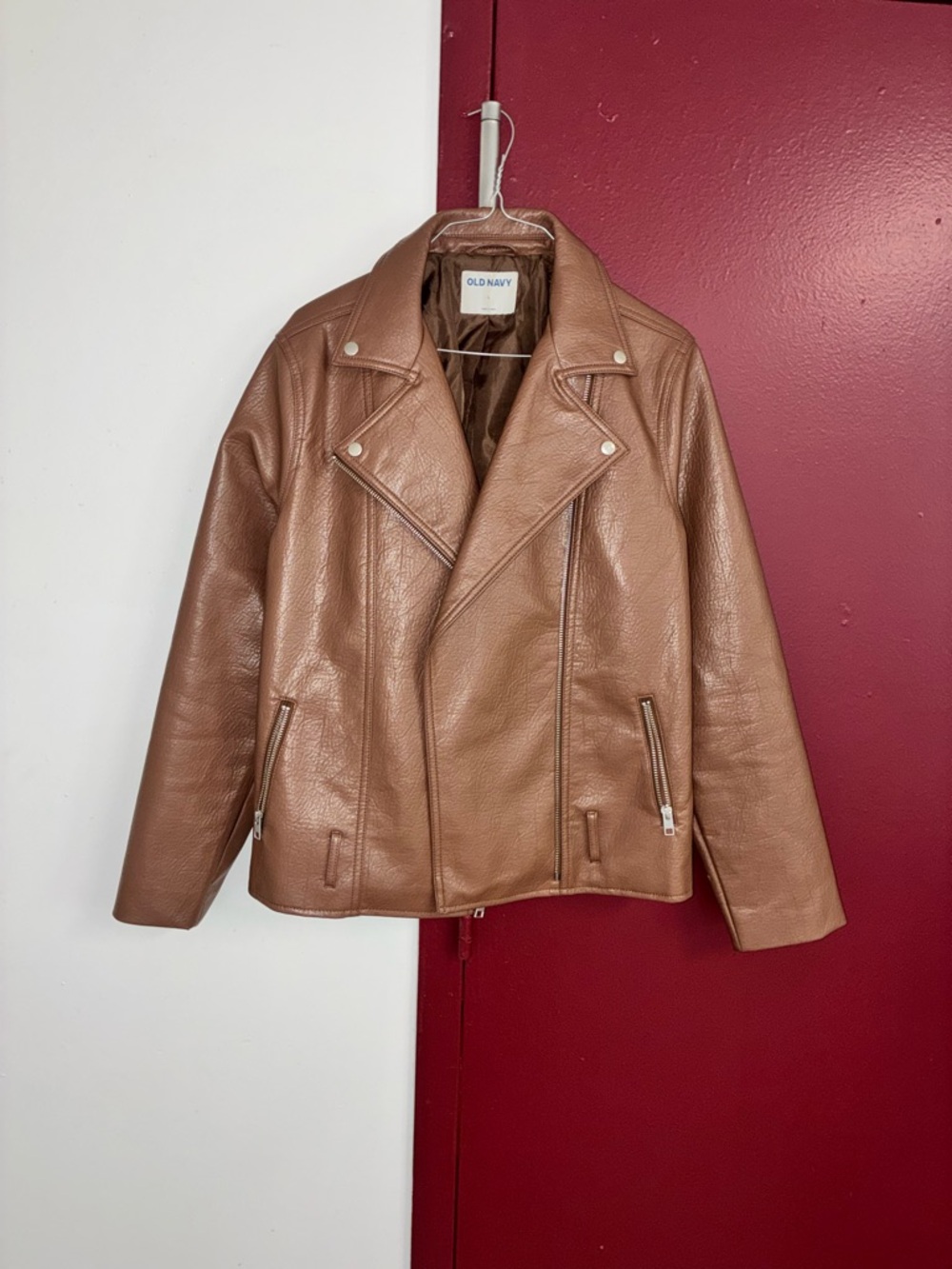 Old Navy Faux Leather Moto Jacket - Brown